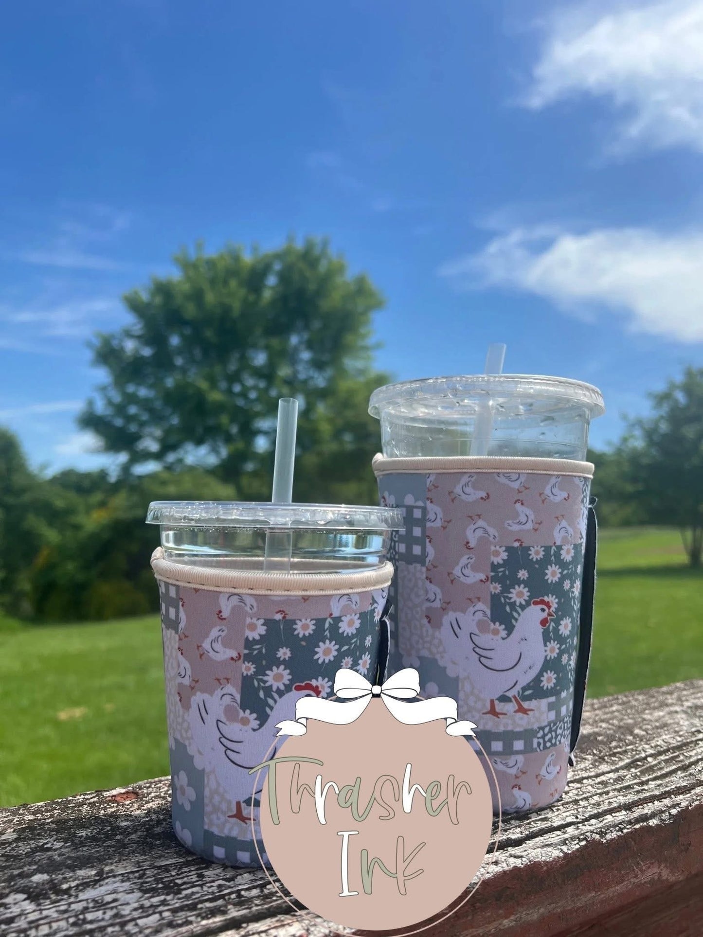 16oz koozie with handle