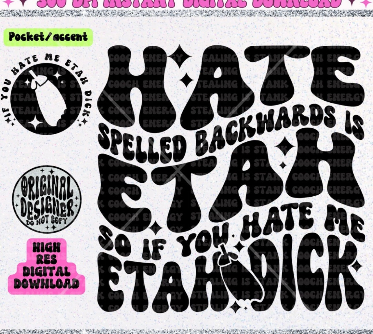 Hate spelled backwards