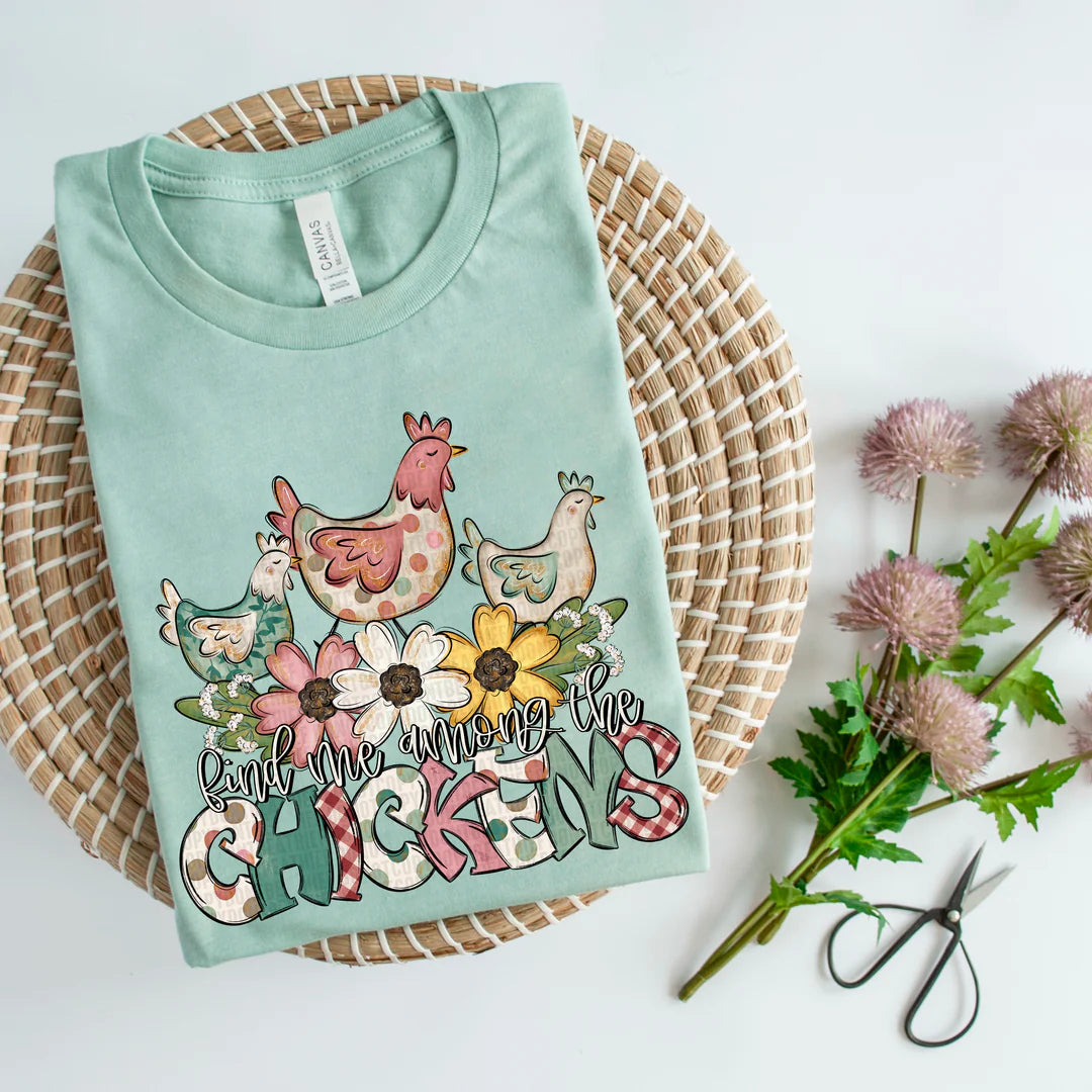 Find me among the chickens