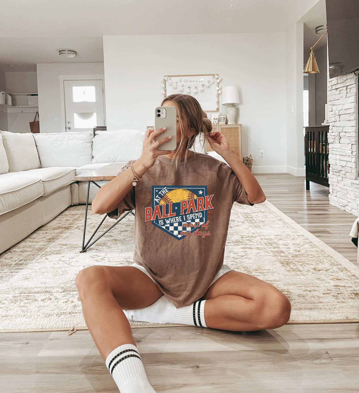 At the ball park - softball