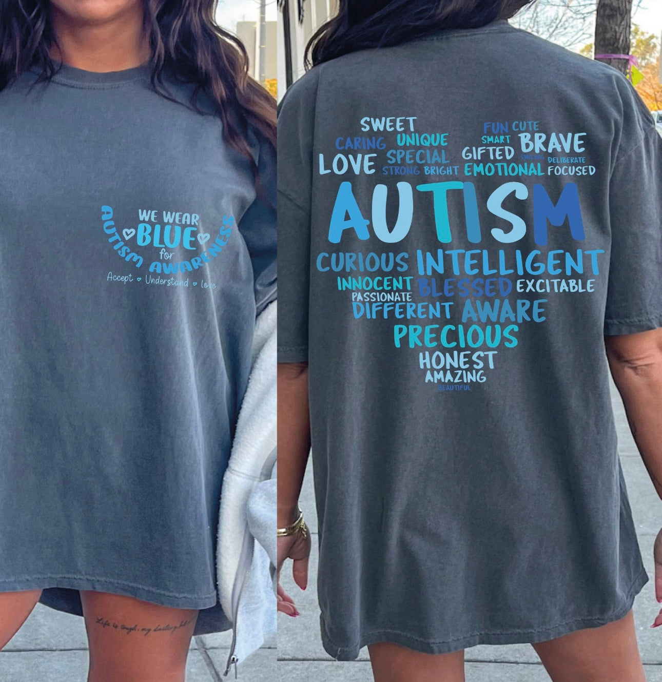 We wear blue for autism awareness