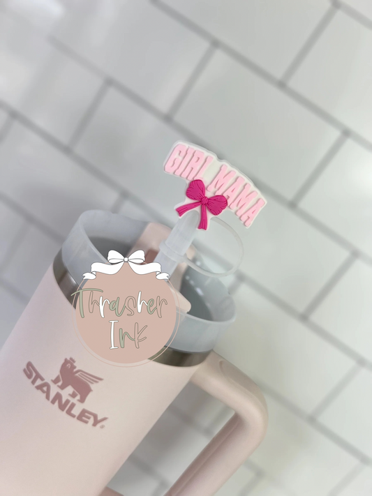 10mm Straw Topper- Girl mama