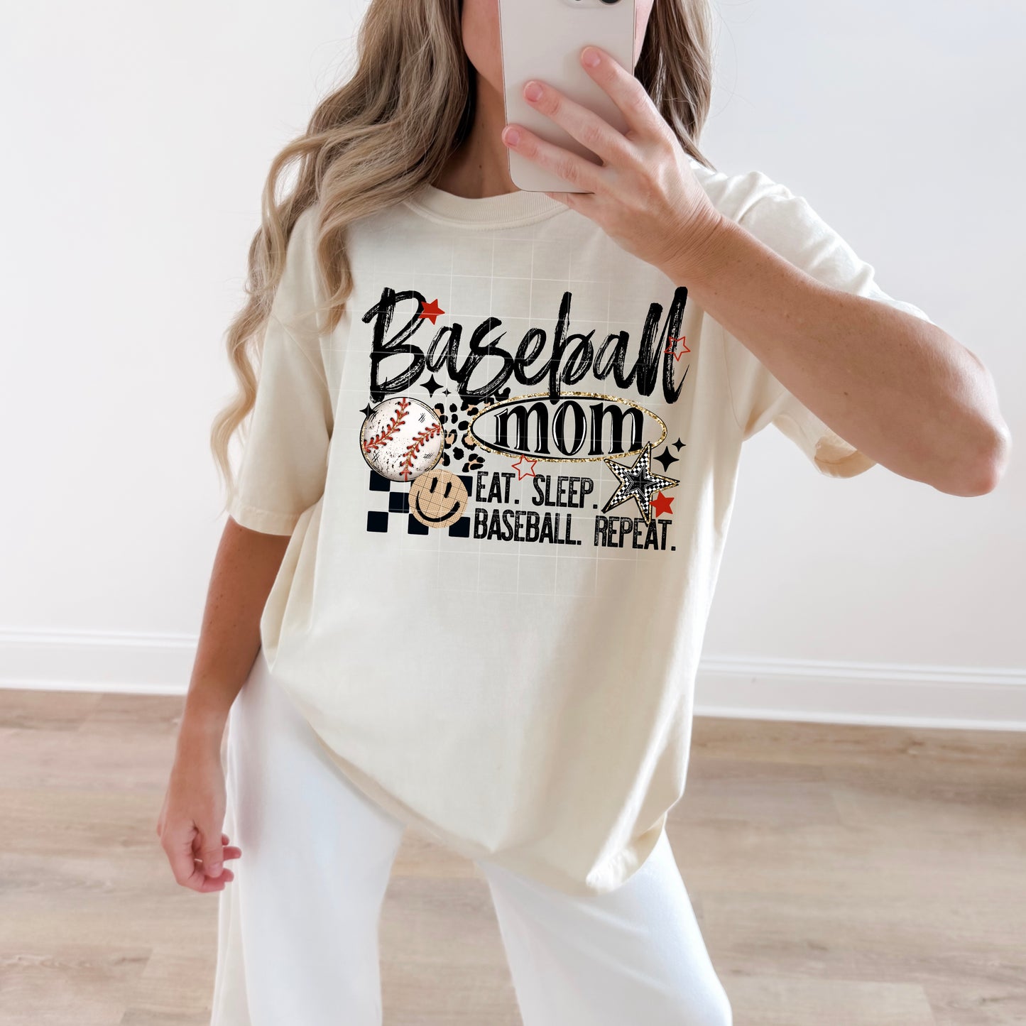 Baseball mom (comfort color mock)