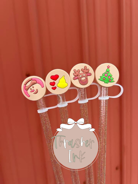 10mm Straw Topper reindeer