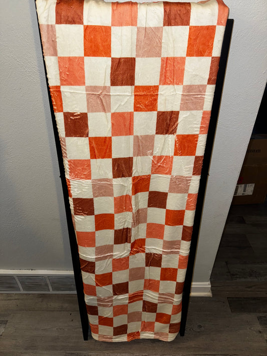 Fall checkered blanket 60x80