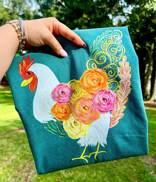 Floral chicken