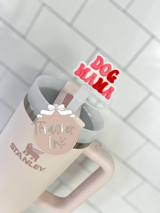 10mm Straw Topper- Dog mama