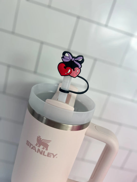 10mm Straw Topper- Coquette cherries