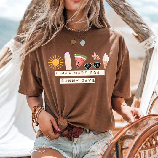 I was made for sunny days (Bella canvas mock)