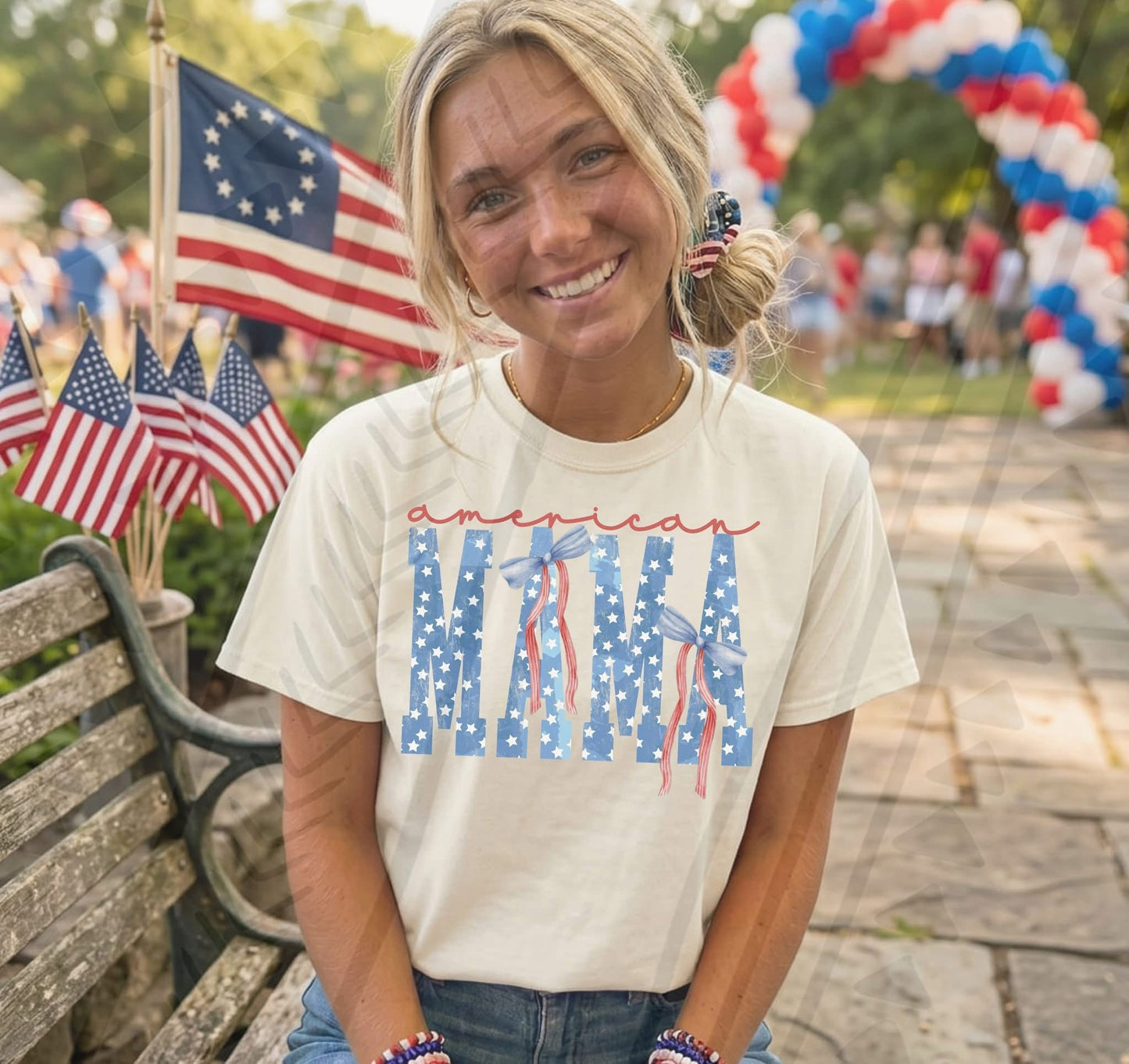 American mama (comfort color mock)