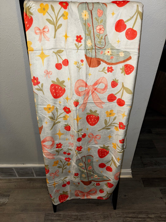 Country cowgirl blanket 60x80