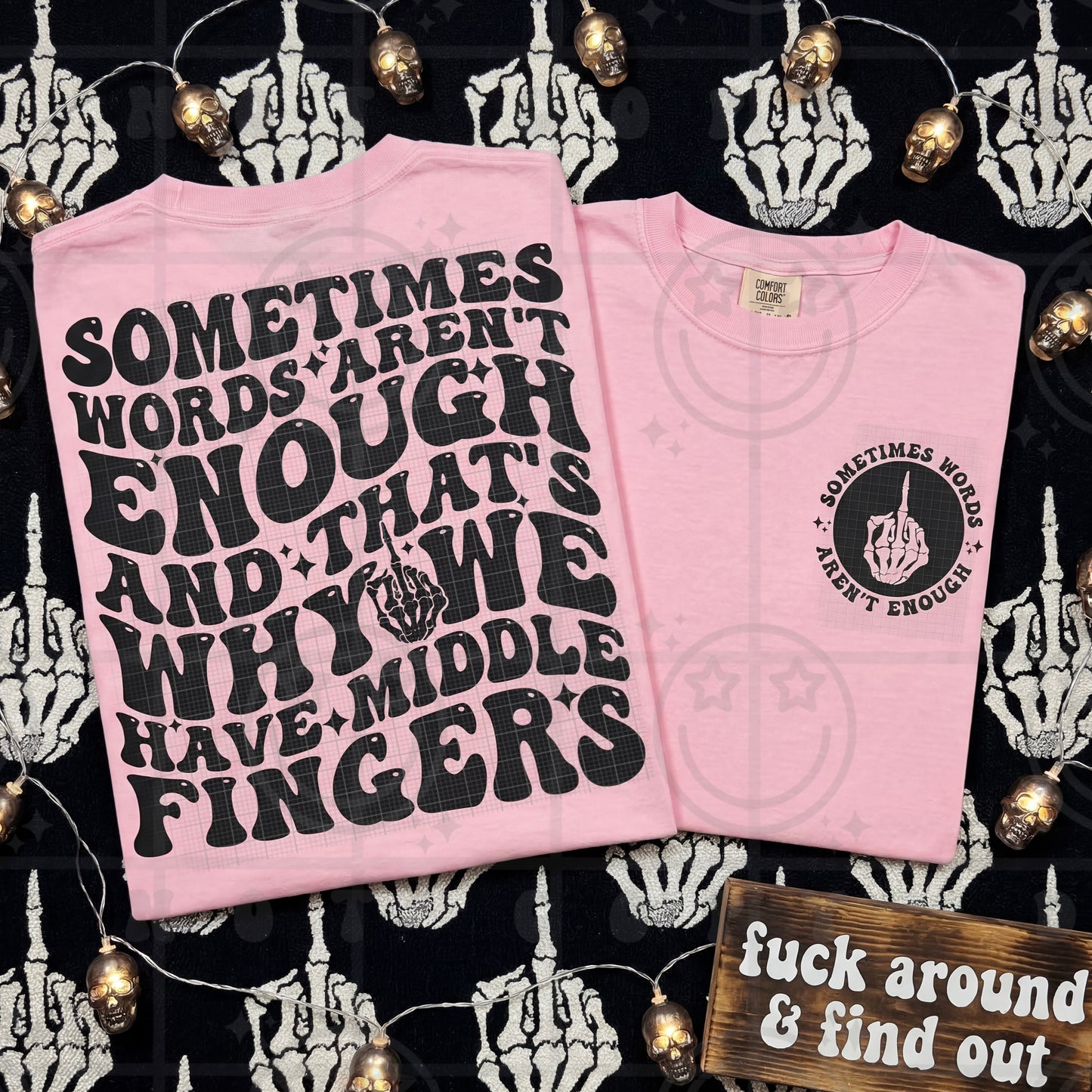 Sometimes words aren’t enough (comfort color mock)