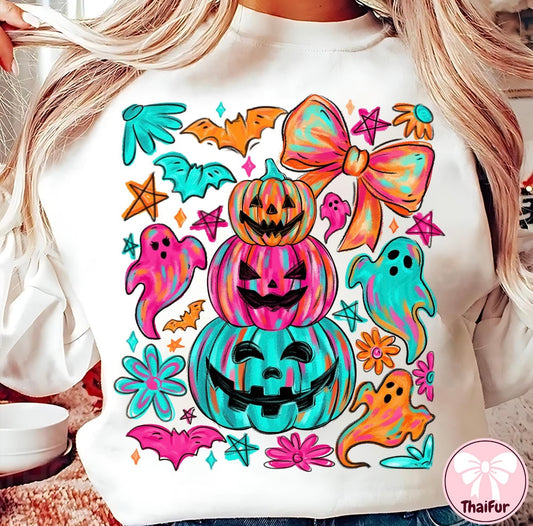 Neon pumpkins