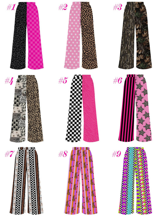 Adult rib knit split pants