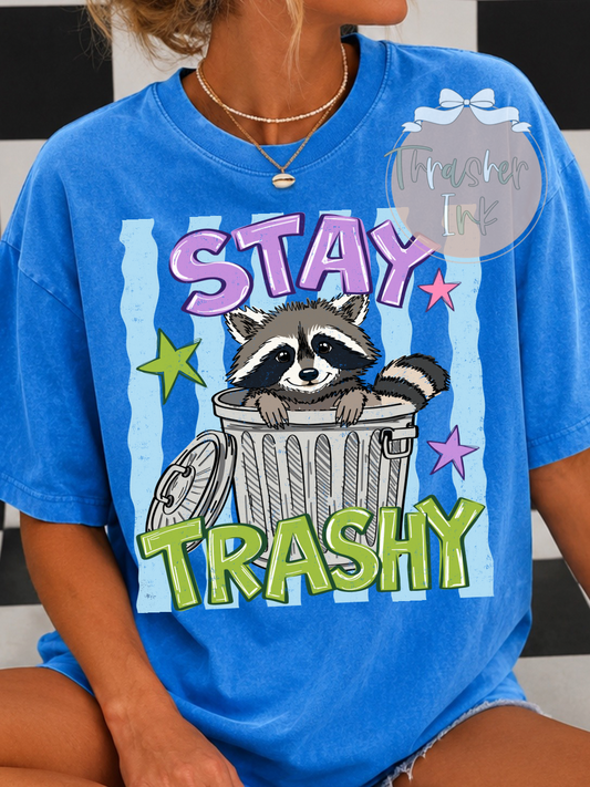 Stay trashy (comfort color mock)
