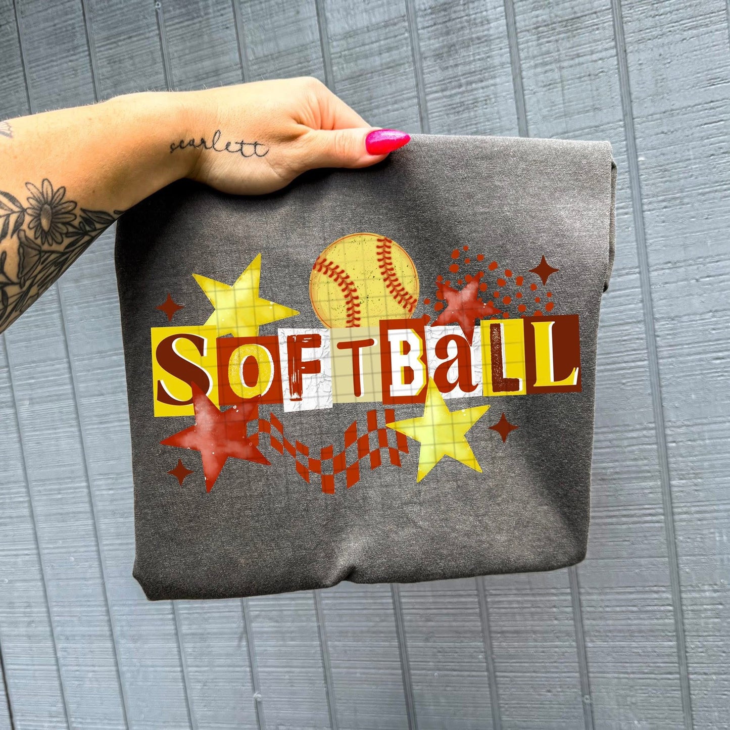 Softball (comfort color mock)