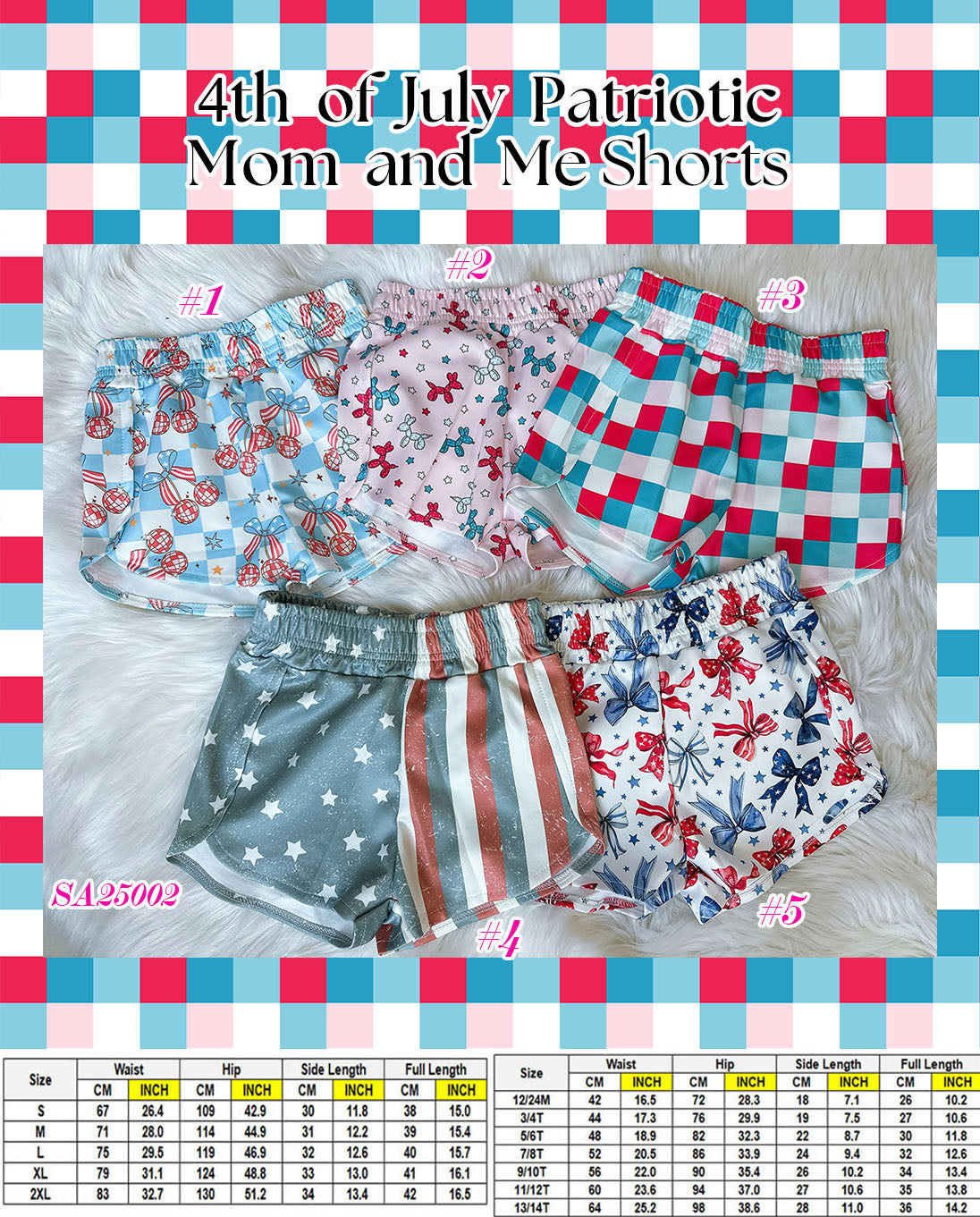 Adult high waist shorts