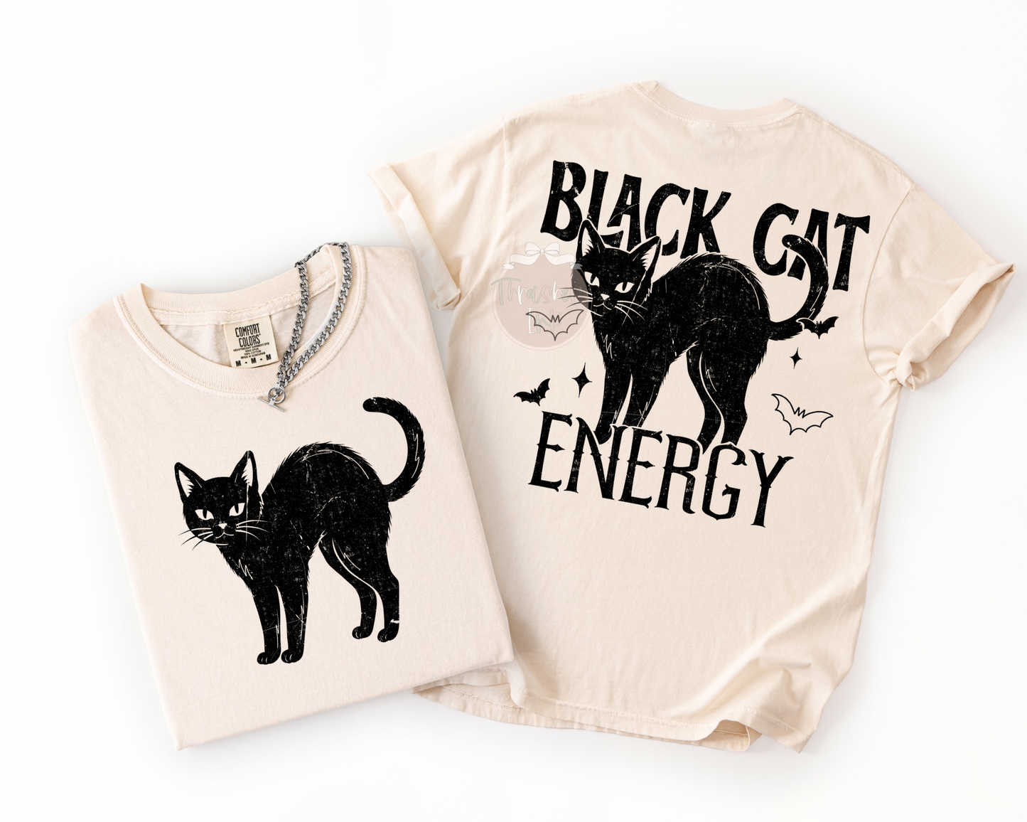 Black cat (comfort color mock)