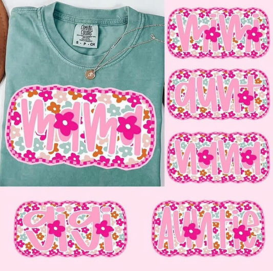 Leave title in shirt color box. Only these 6 titles available on this listing (comfort color mock)