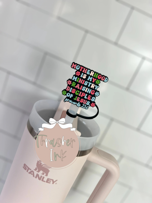 10mm Straw Topper- Motherhood is my ministry