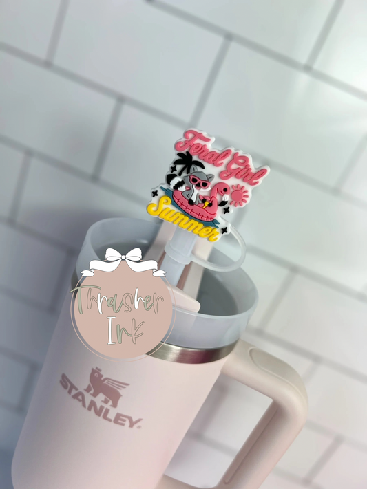 10mm Straw Topper- Feral girl summer