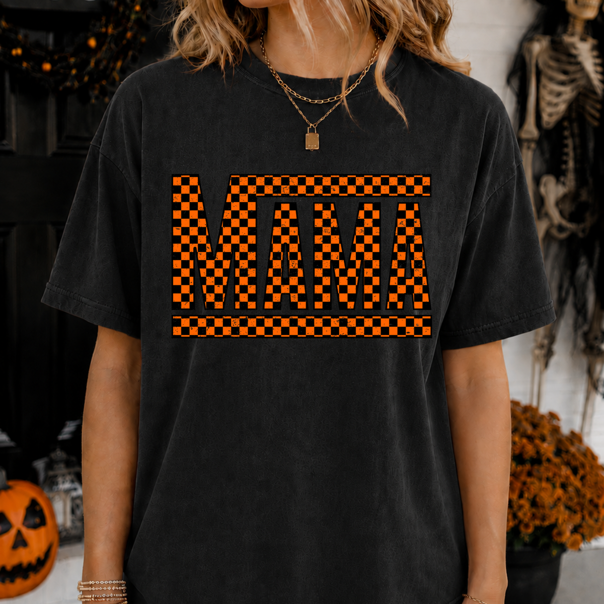 Orange checkered mama