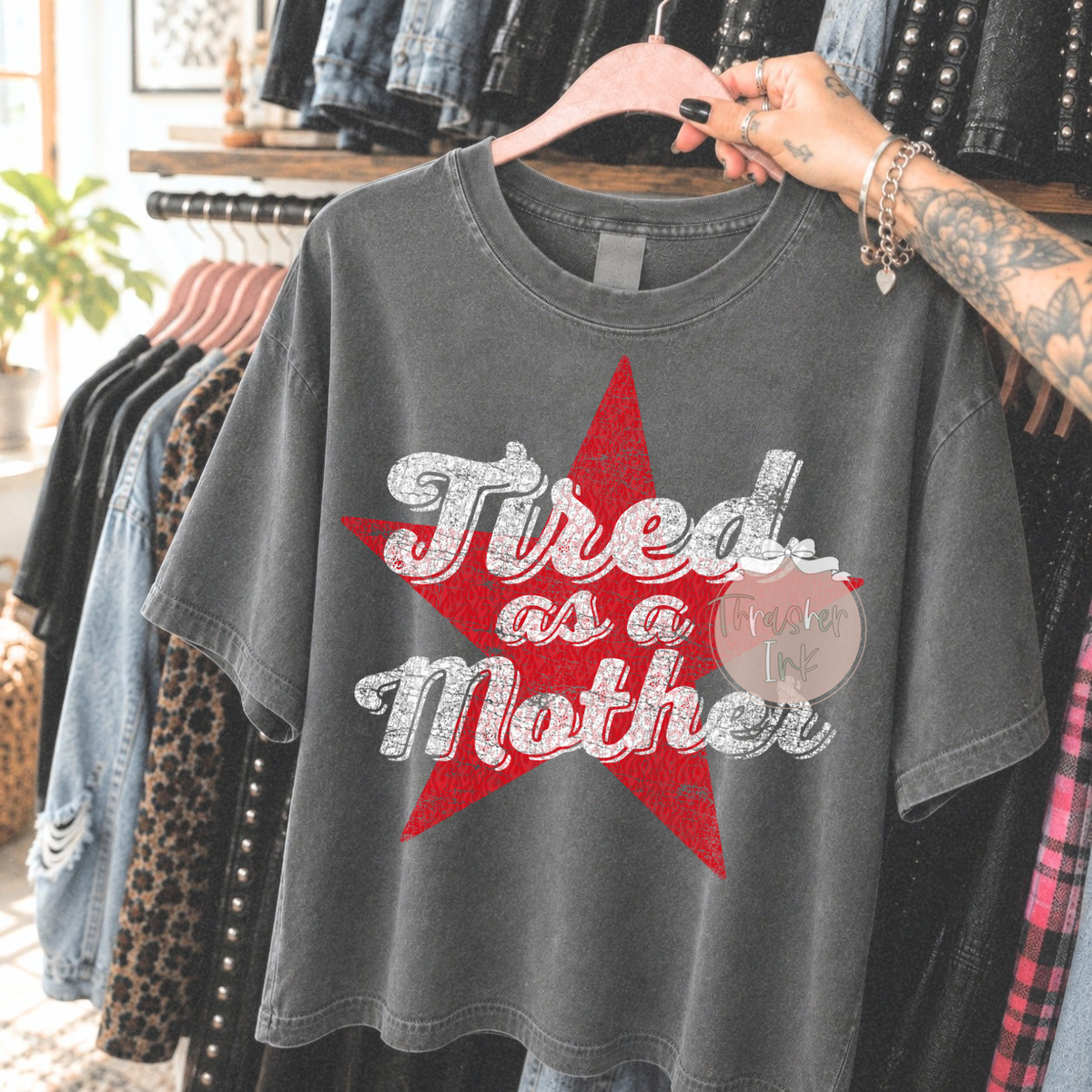 Tired as a mother (comfort color mock)
