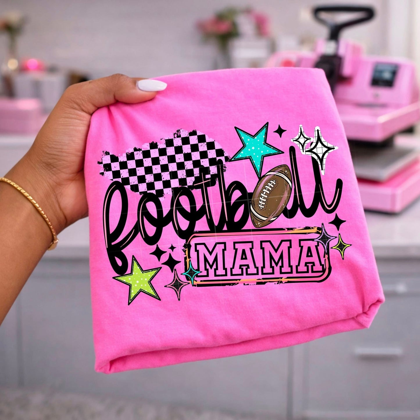 Football mama (comfort color mock)