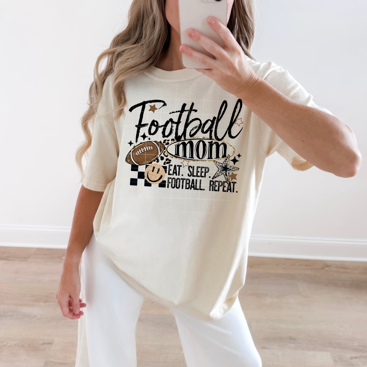 Football mom (comfort color mock)