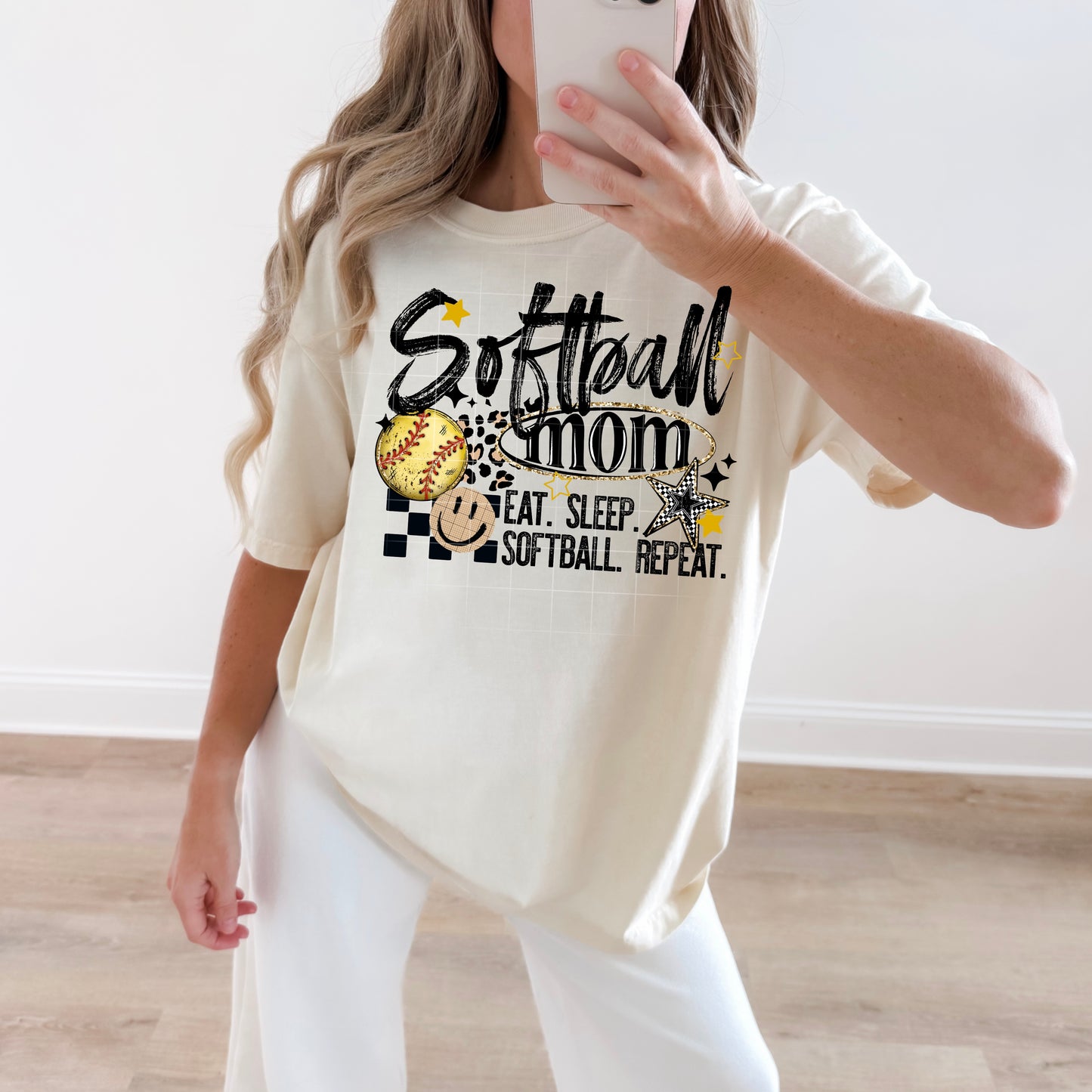 Softball mom (comfort color mock)