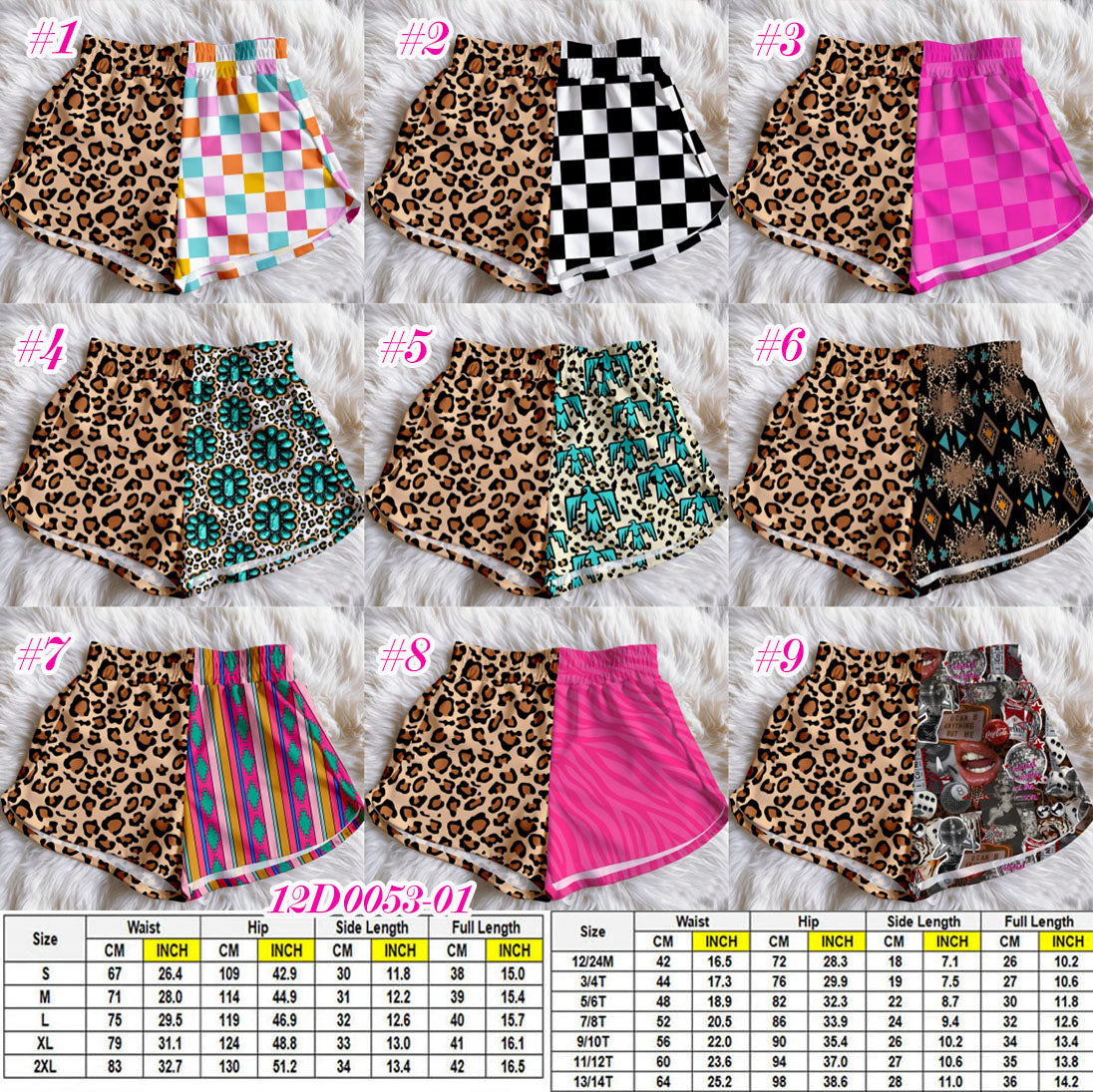 Kids high waist shorts