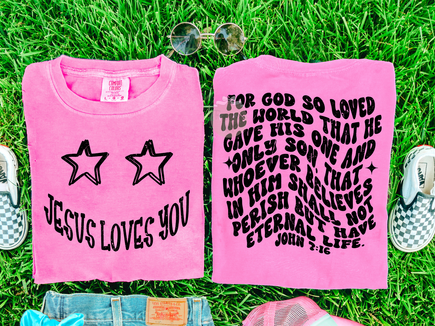 Jesus loves you (comfort color mock)
