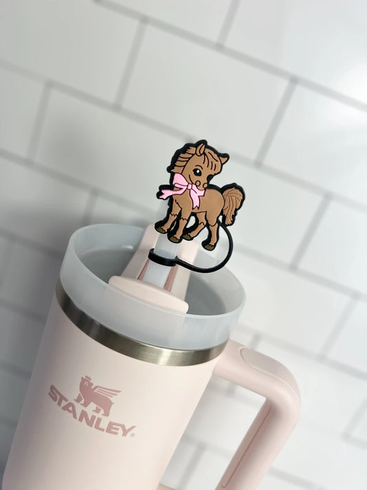 10mm Straw Topper- Coquette baby horse