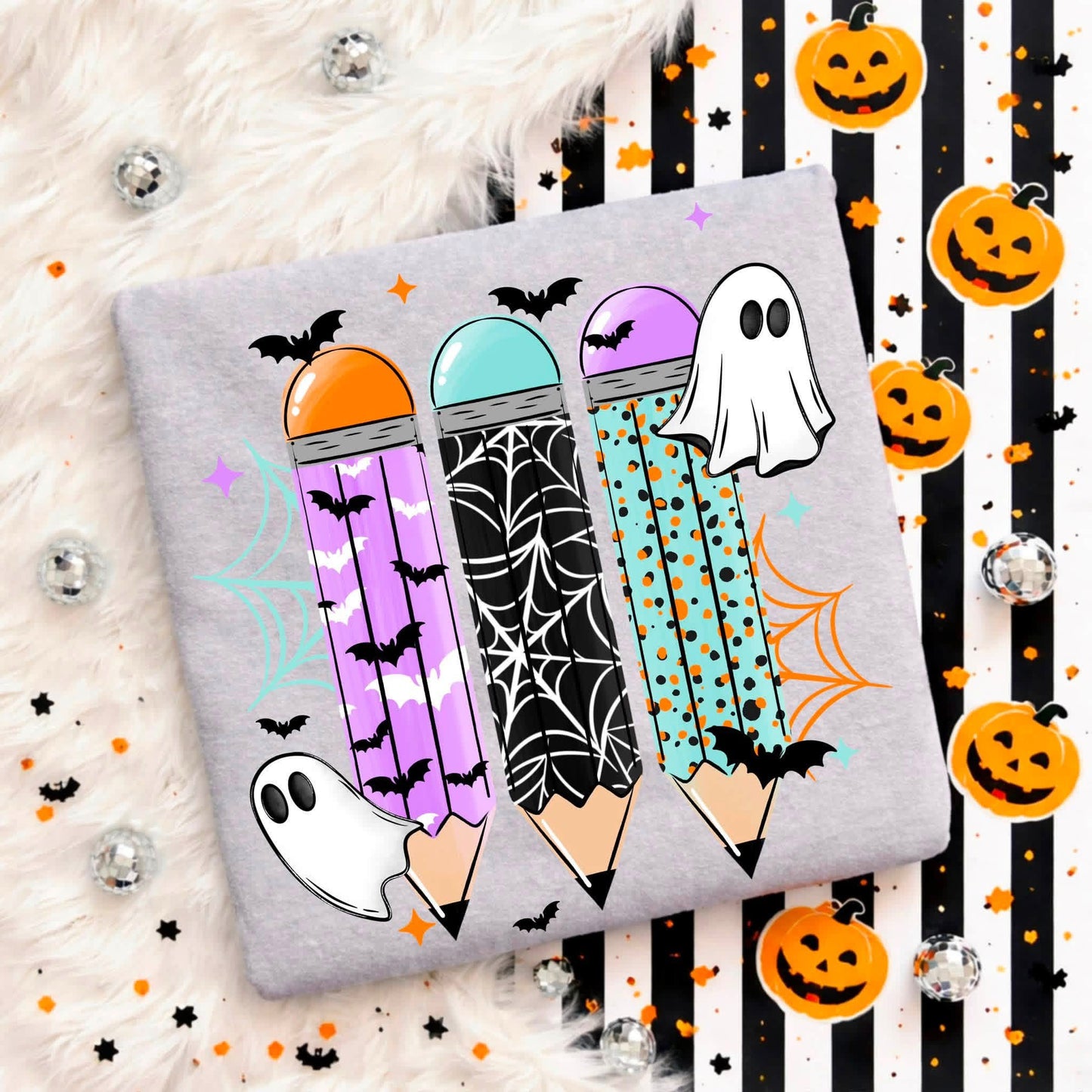 Halloween pencil (comfort color mock)