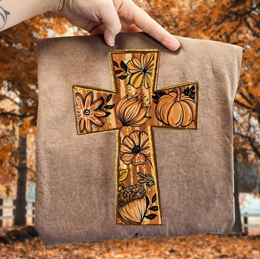 Pumpkin cross (comfort color expresso)