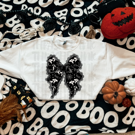 Laced spooky bow
