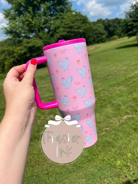 Chicken tumbler 40oz