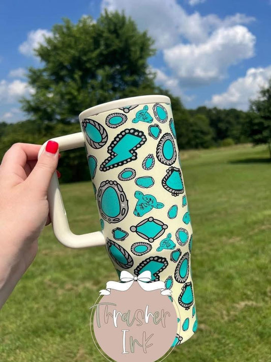 Turquoise tumbler 40oz