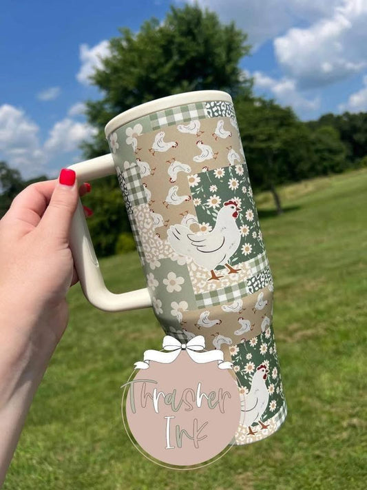 Chicken tumbler 40oz
