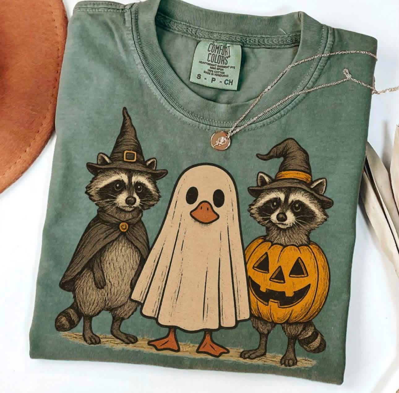 Halloween raccoons