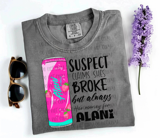 Suspect claims she’s broke alani