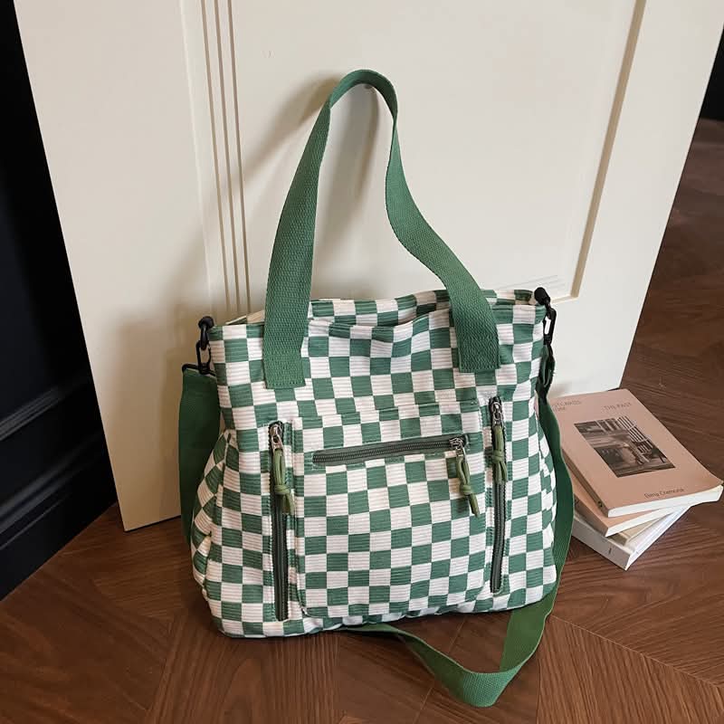 Checkered tote bag