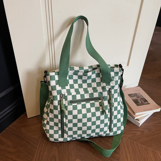 Checkered tote bag