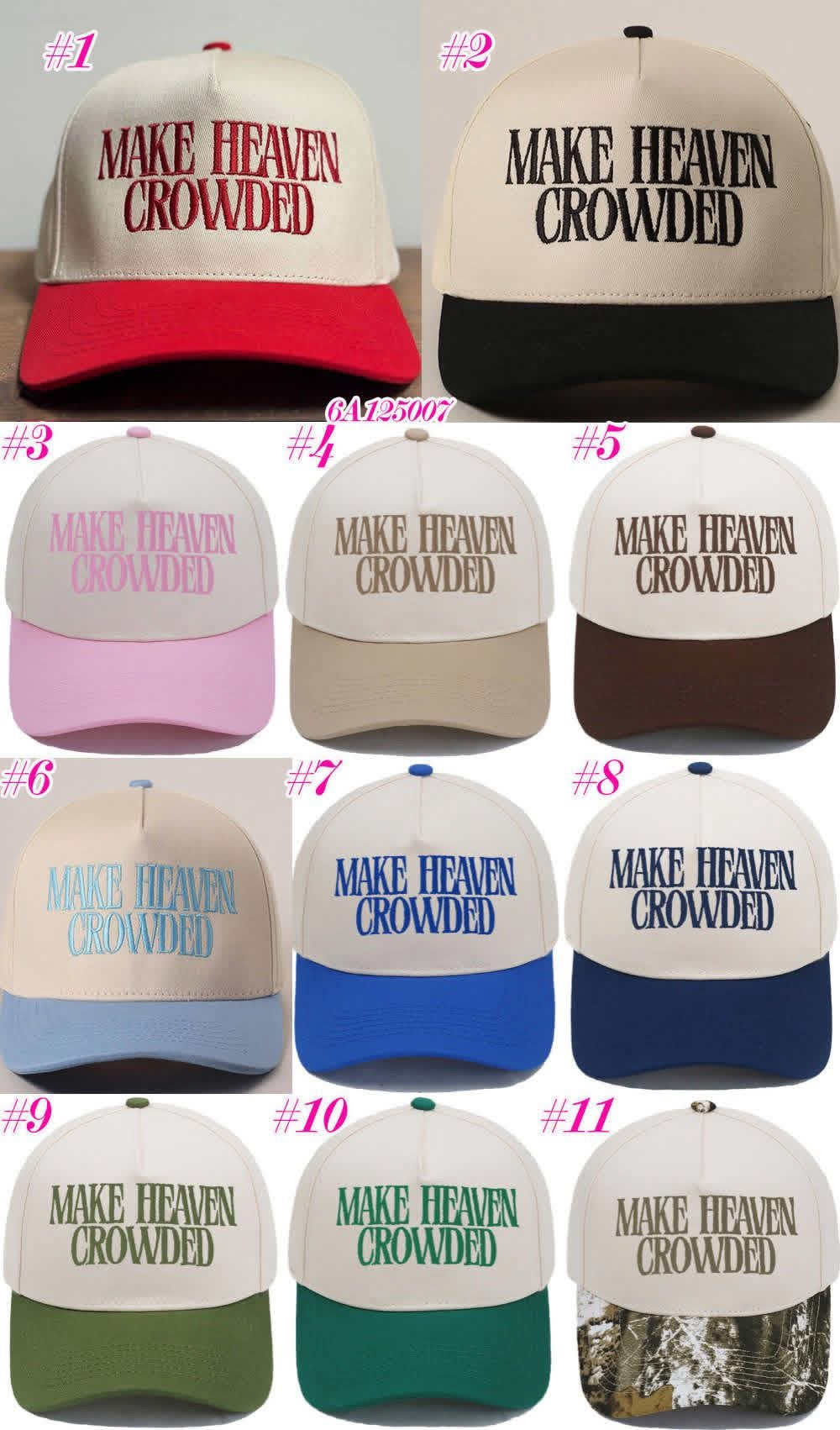 Make heaven crowded embroidered hat