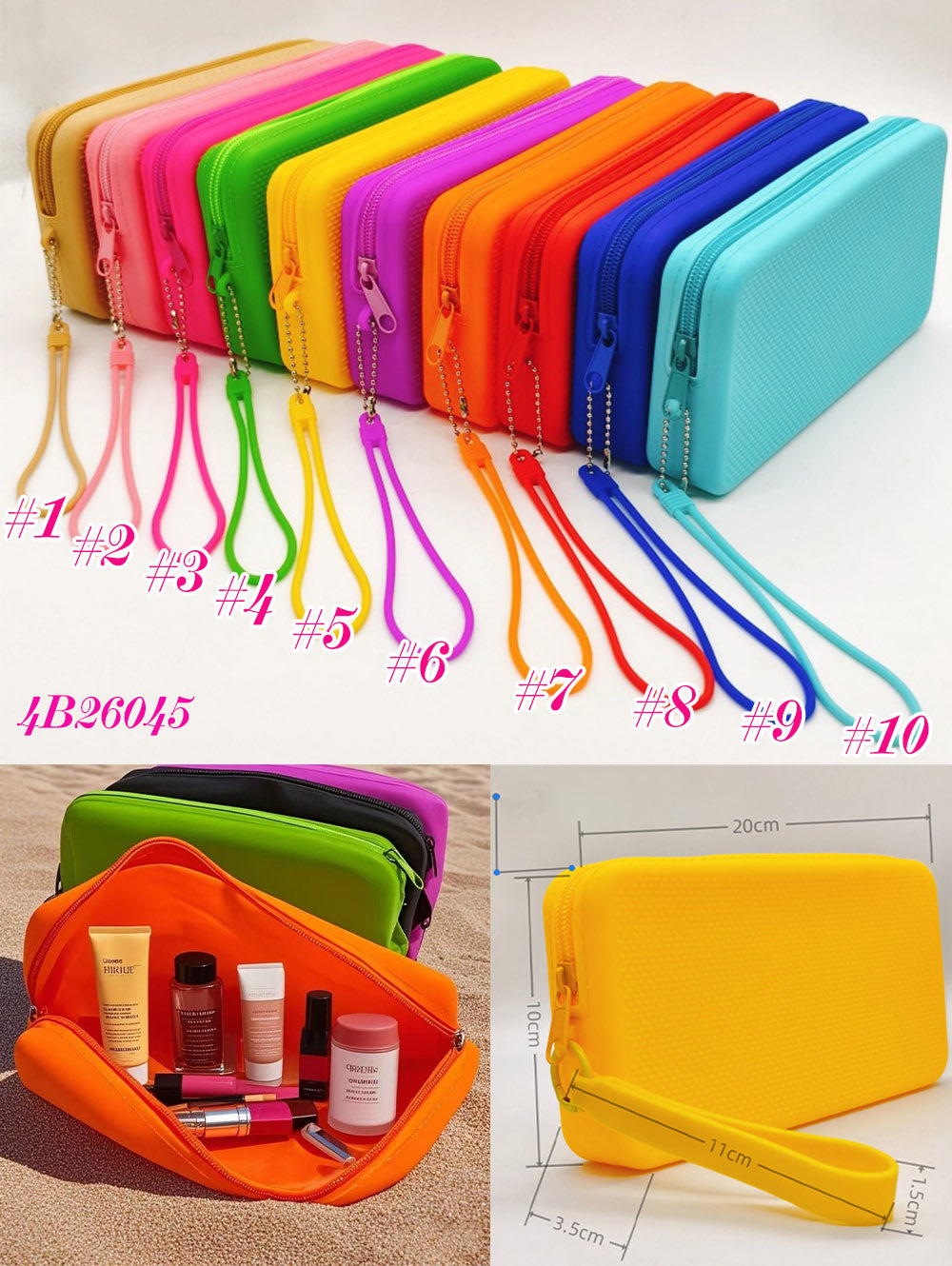 Waterproof soft silicone mini purse