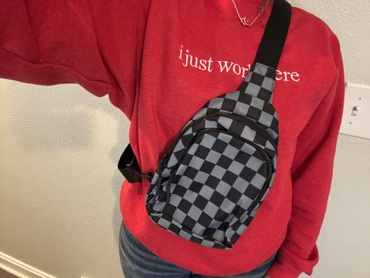 Black & grey sling bag