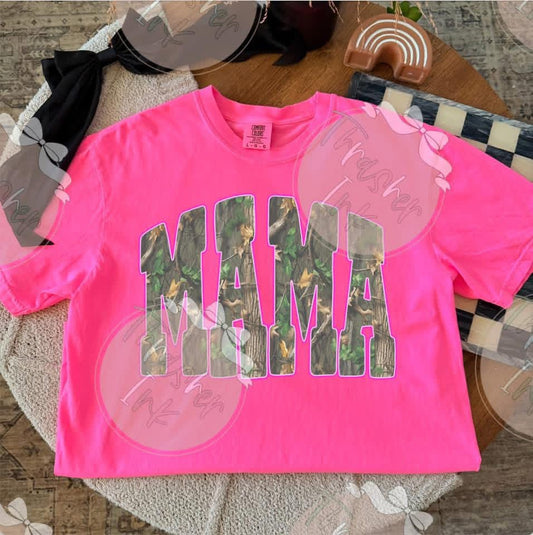 Camo mama comfort color mock