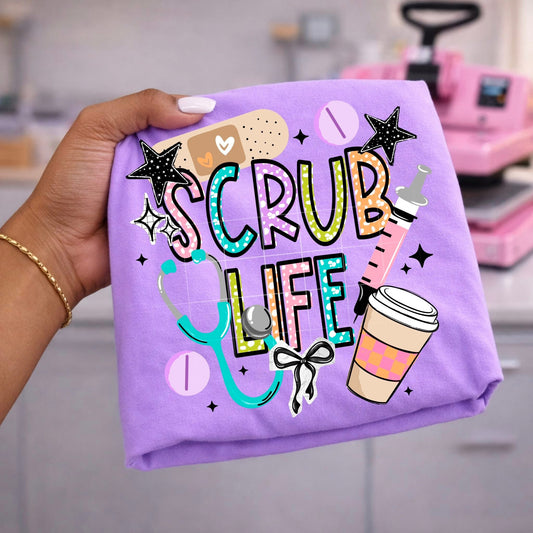 Scrub life (comfort color mock)