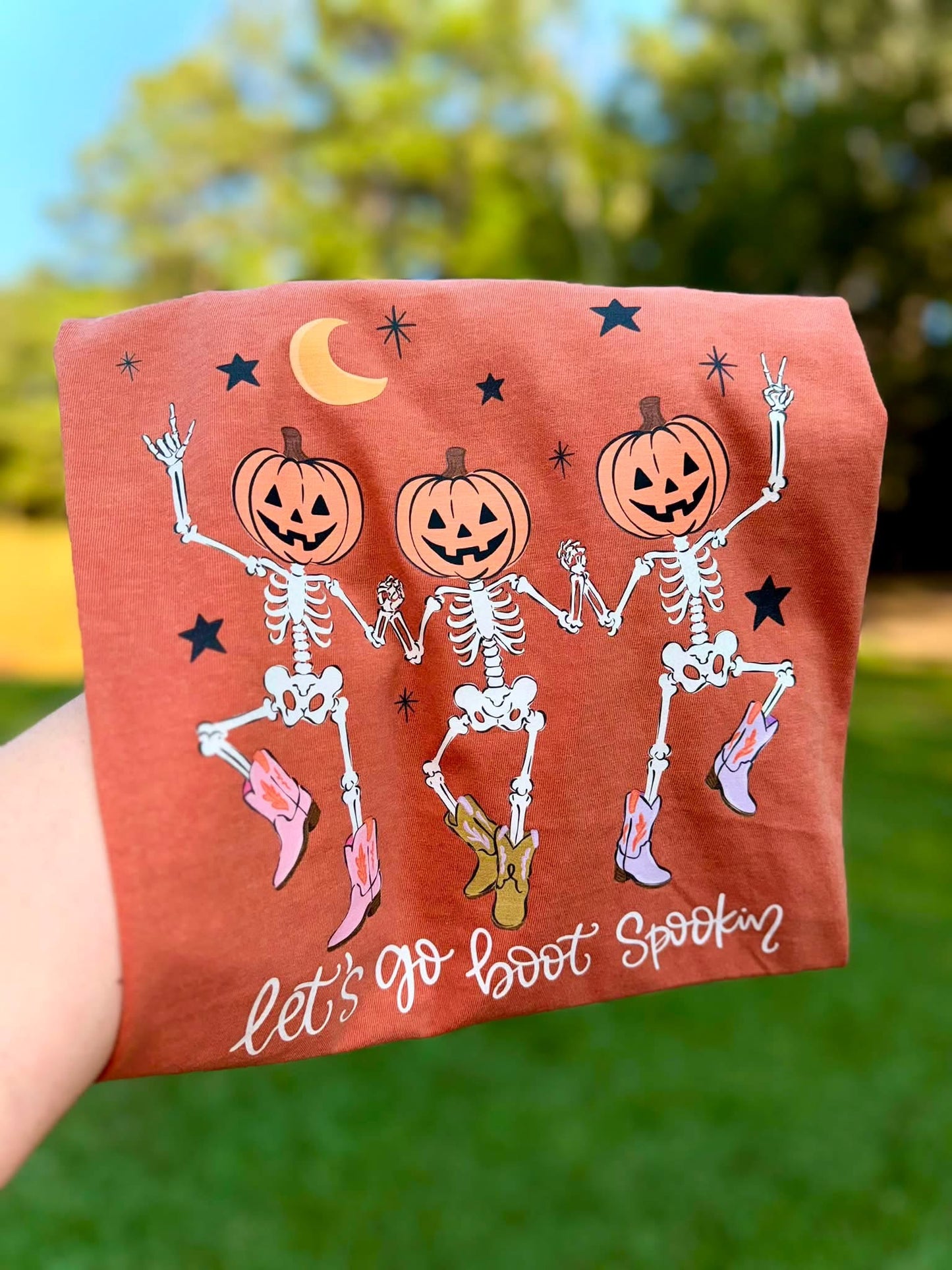 Let’s go boot spookin (comfort color mock)