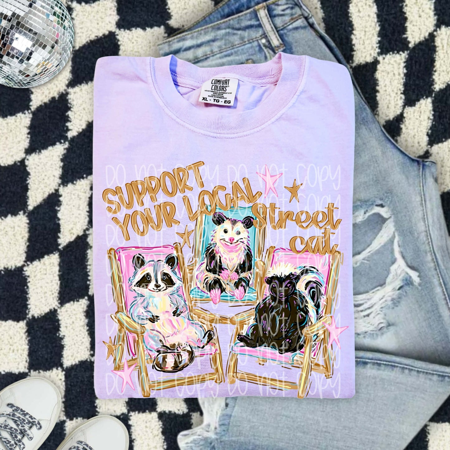 Support your local street cats (comfort color mock)